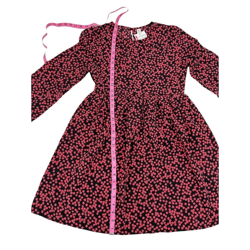 BP Black Graphic Blooms Long Sleeve Dress Size XSmall - Picture 6 of 12